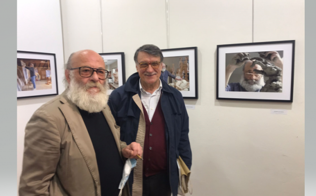 Con Federico Severino, alla inaugurazione della mostra "Atelier di Artisti Bresciani", AAB, 5 giugno '21